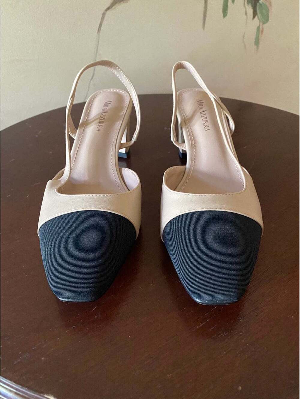 Miraazzurra Women’s Sling Back Pumps Chunky Heels
